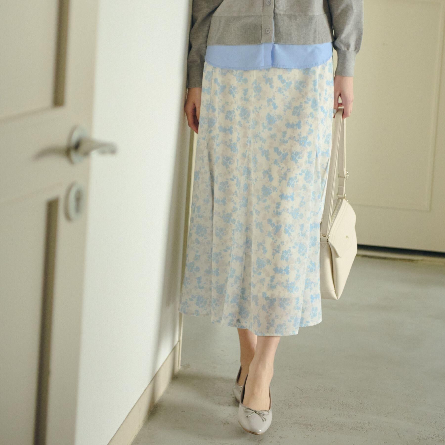 grove「フラワープリント楊柳マーメイドスカート」|スカート|