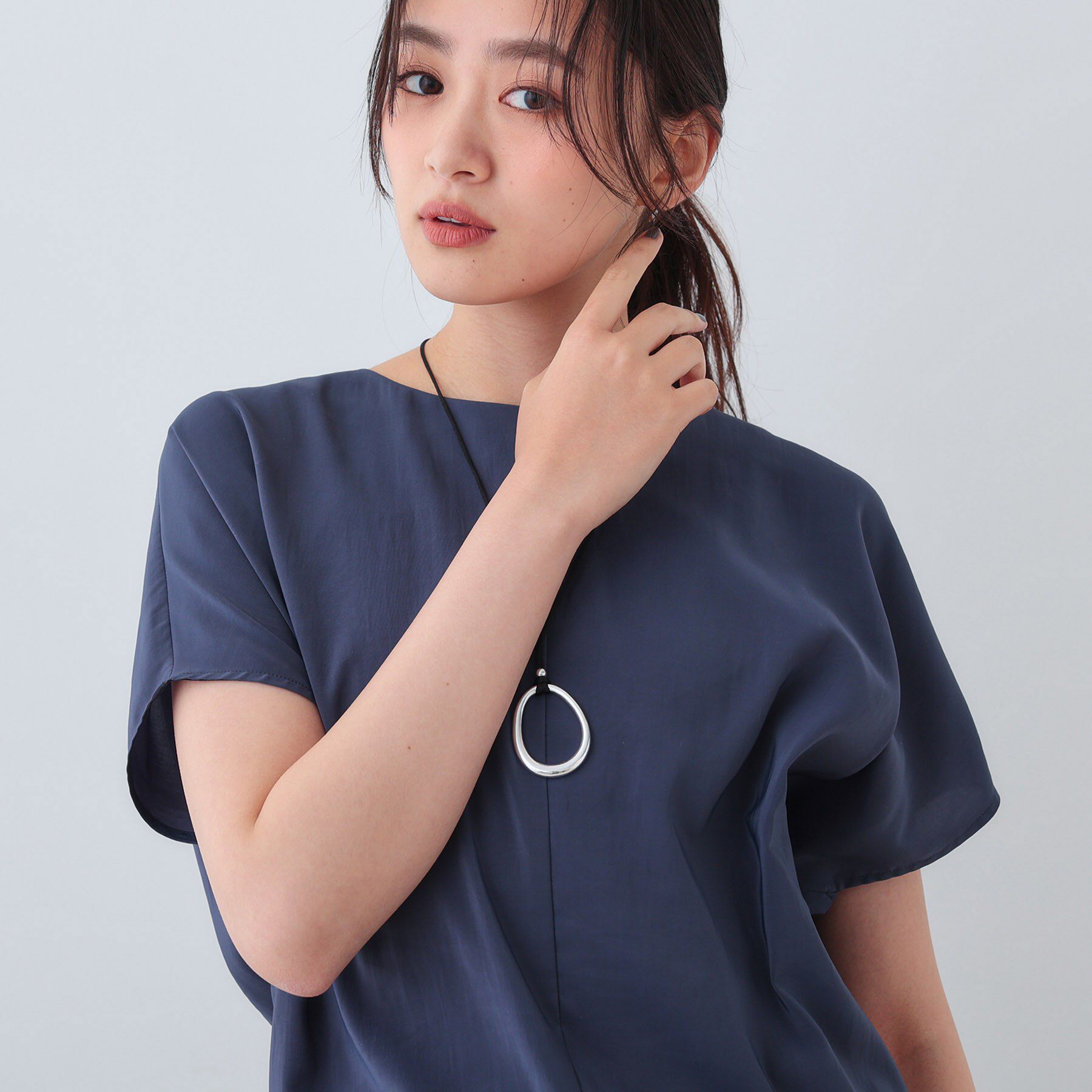 INDIVI「【通気性◎撥水／接触冷感／UVケア】ドルマンスリーブブラウス」|シャツ・ブラウス|