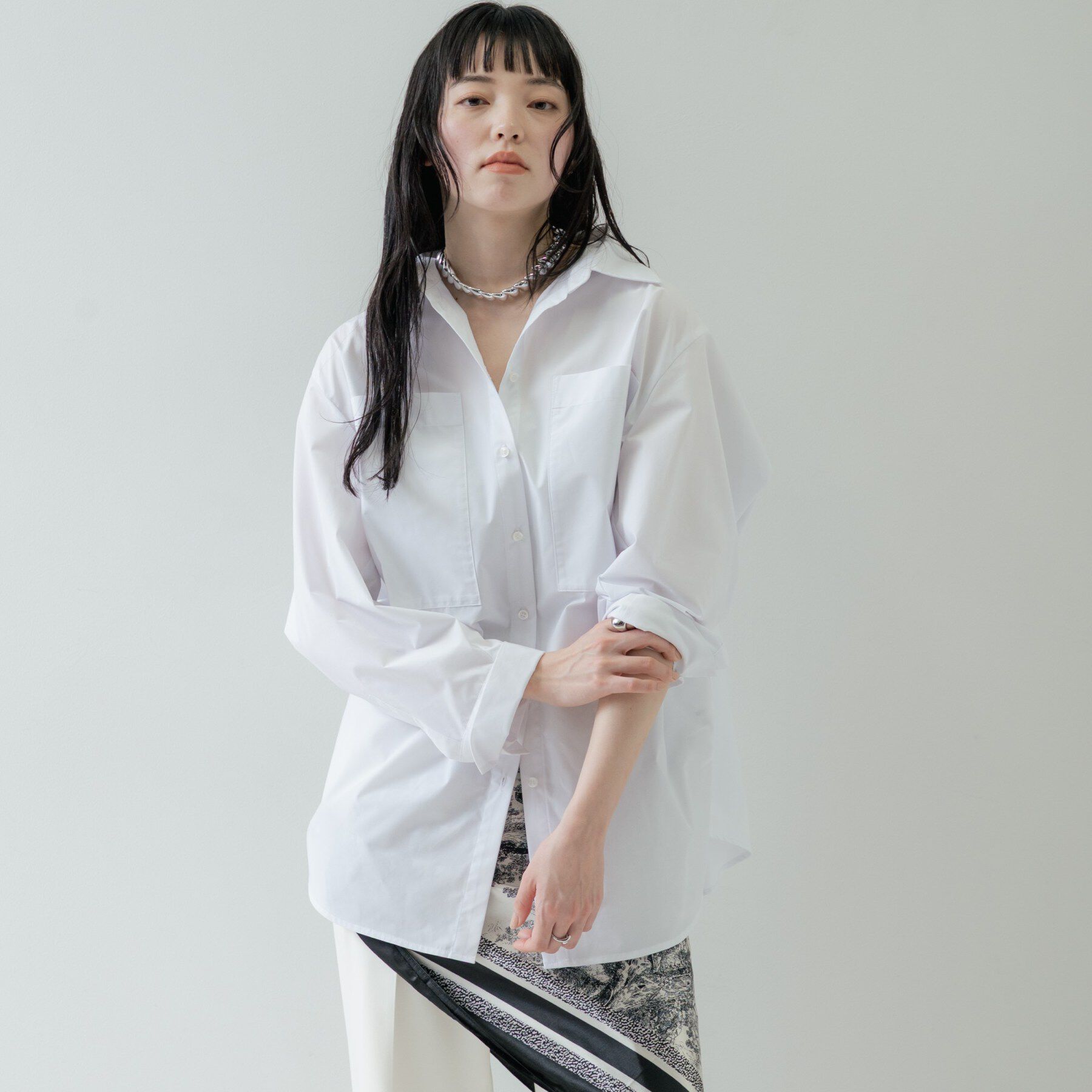 GALLEST「Timeless｜ビッグポケットフォルムシャツ【接触冷感】」|シャツ・ブラウス|