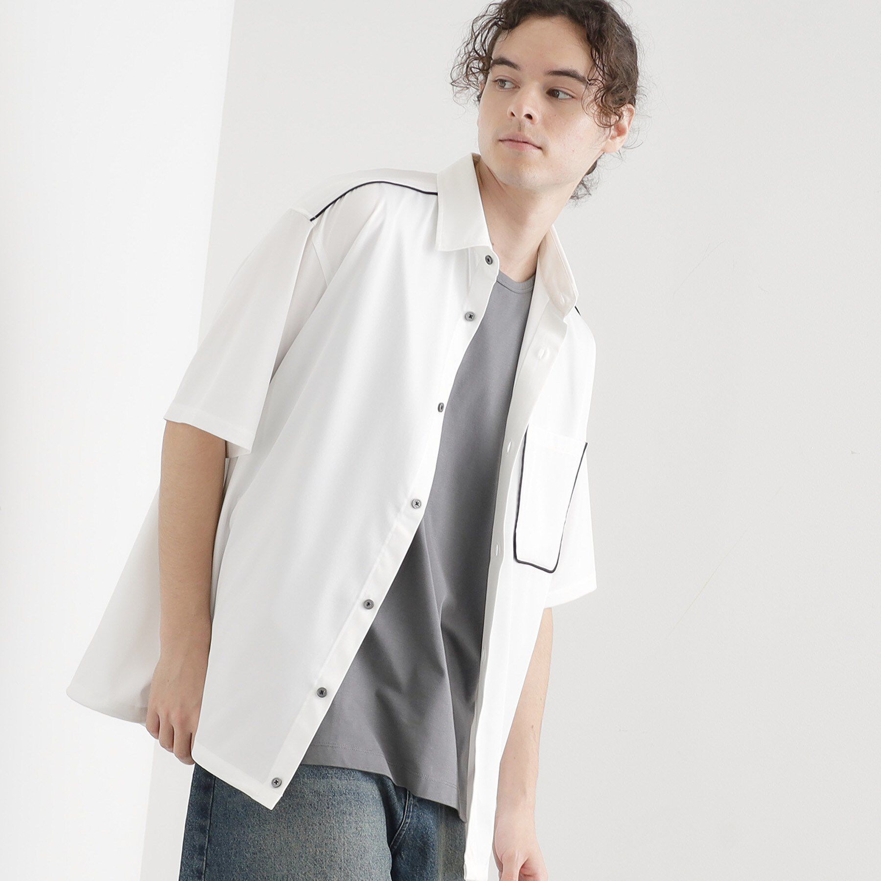 tk.TAKEO KIKUCHI「スピンドルシャツ」|シャツ・ブラウス|ホワイト(001)