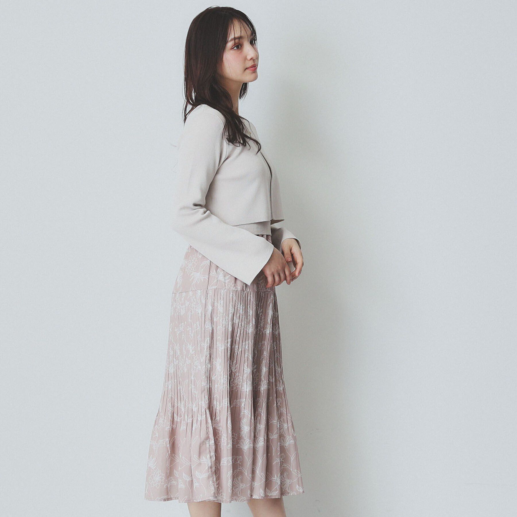 index「《ツインセット》カーディガン&times;ニットドッキングワンピース【洗濯機洗い可】」|スーツ|