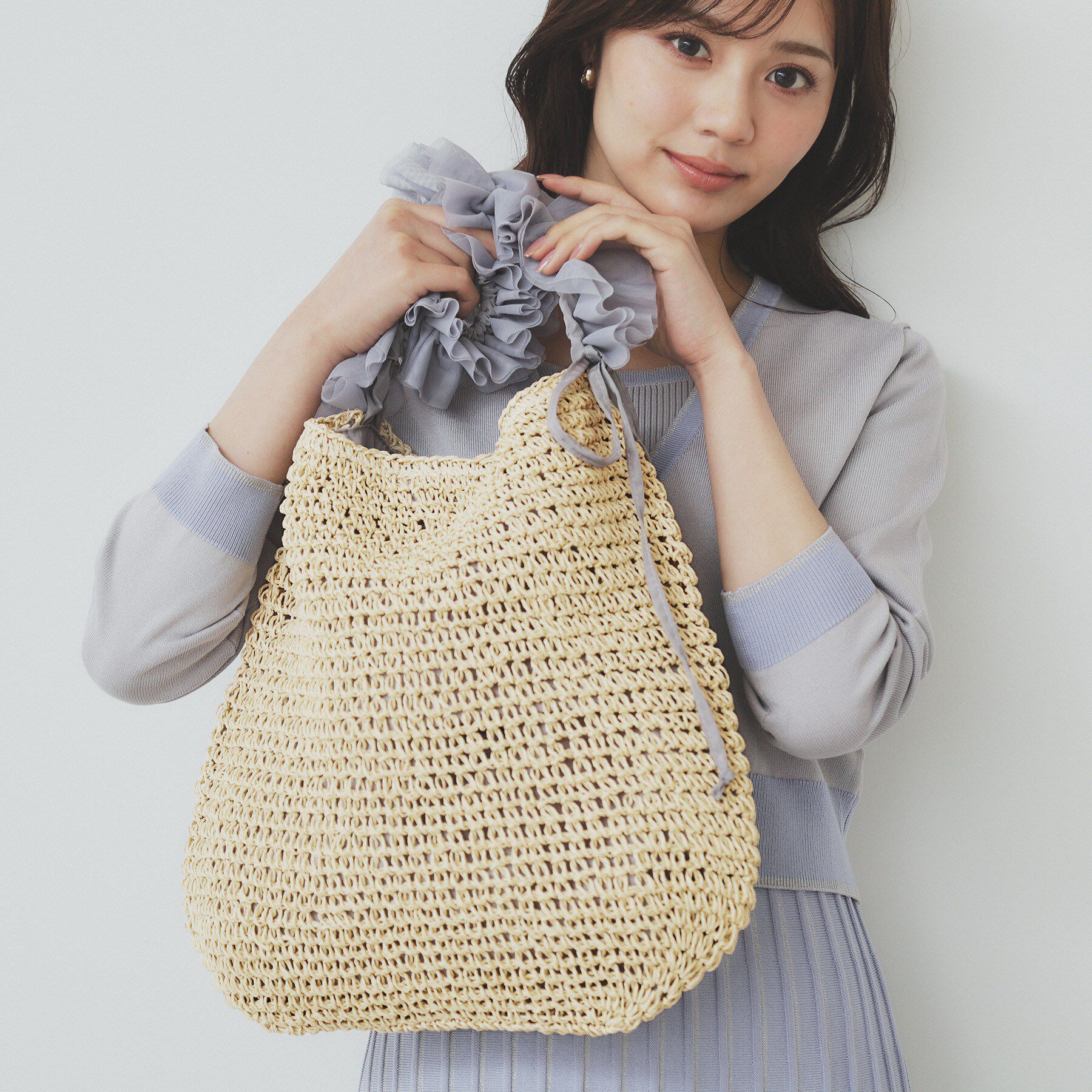 index「雑材ワンショルダーフリルA4トート」|トートバッグ|