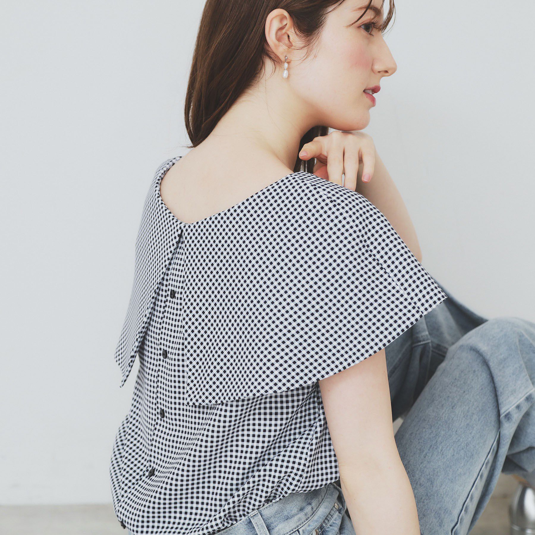 index「前後2wayオフショルカラーブラウス【洗濯機可】」|シャツ・ブラウス|オフホワイト(203