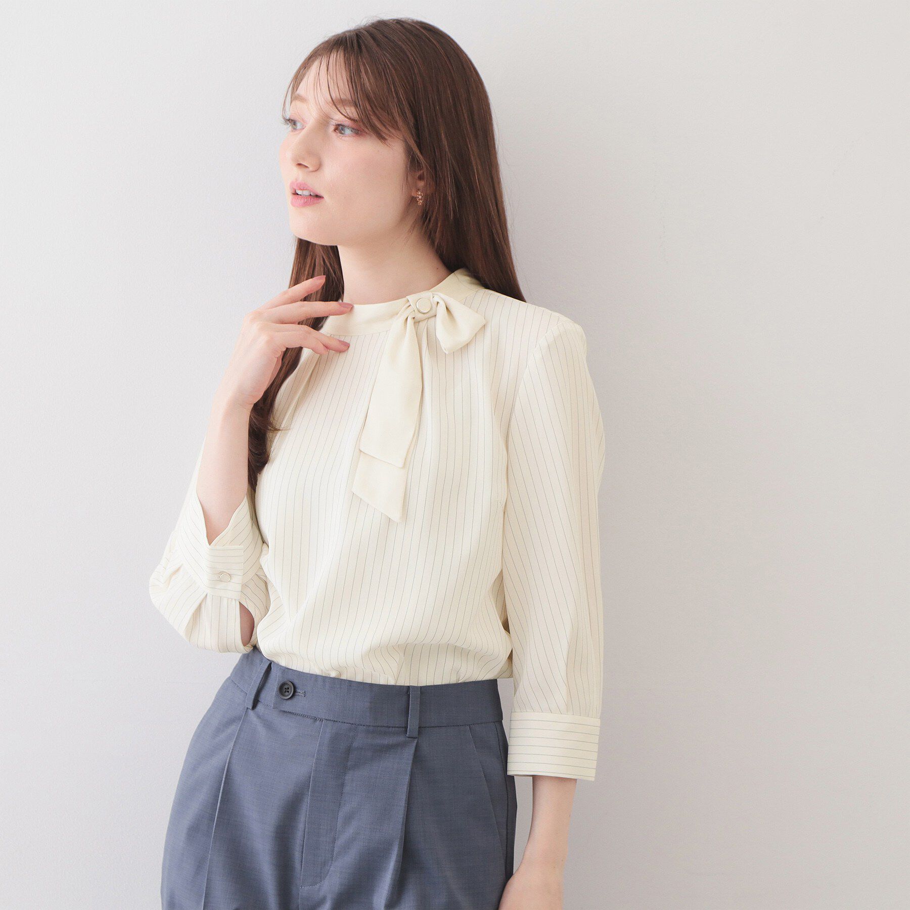 index「アシメボウタイブラウス【洗濯機OK/イージーアイロン】」|シャツ・ブラウス|