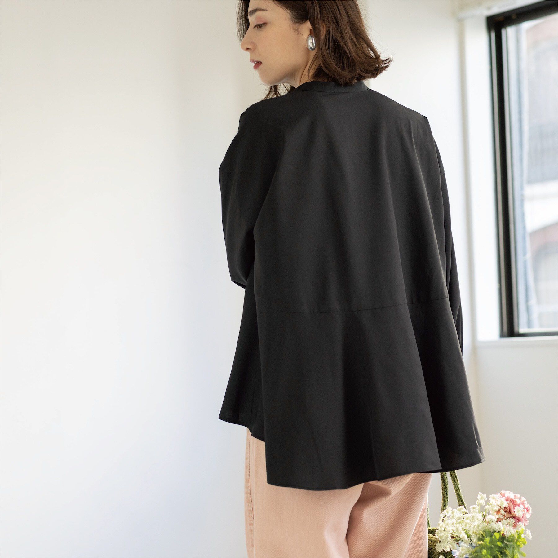 OPAQUE.CLIP「バイカラーアソート ペプラム前あきブラウス」|シャツ・ブラウス|