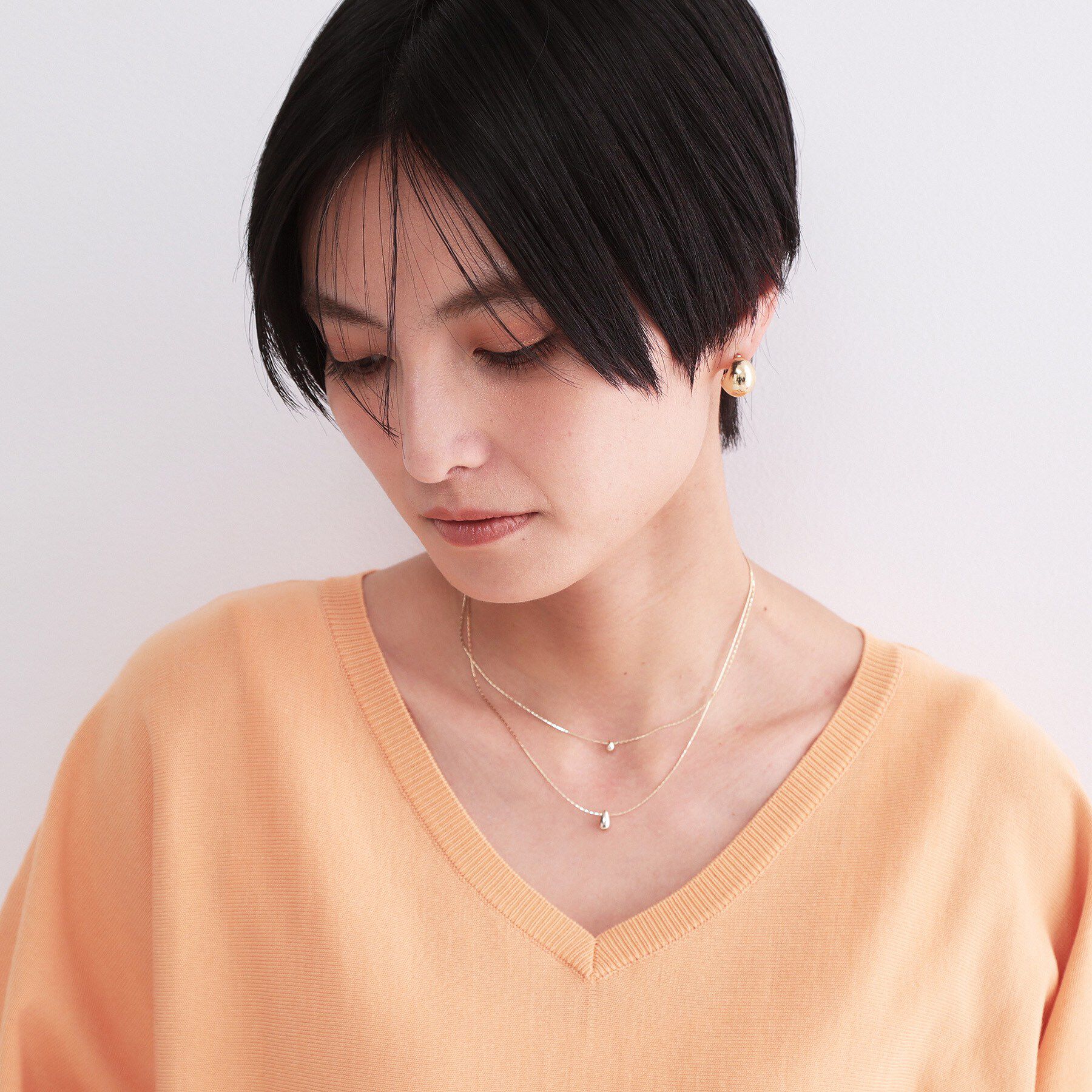 OPAQUE.CLIP「しずく2連ネックレス」|ネックレス|