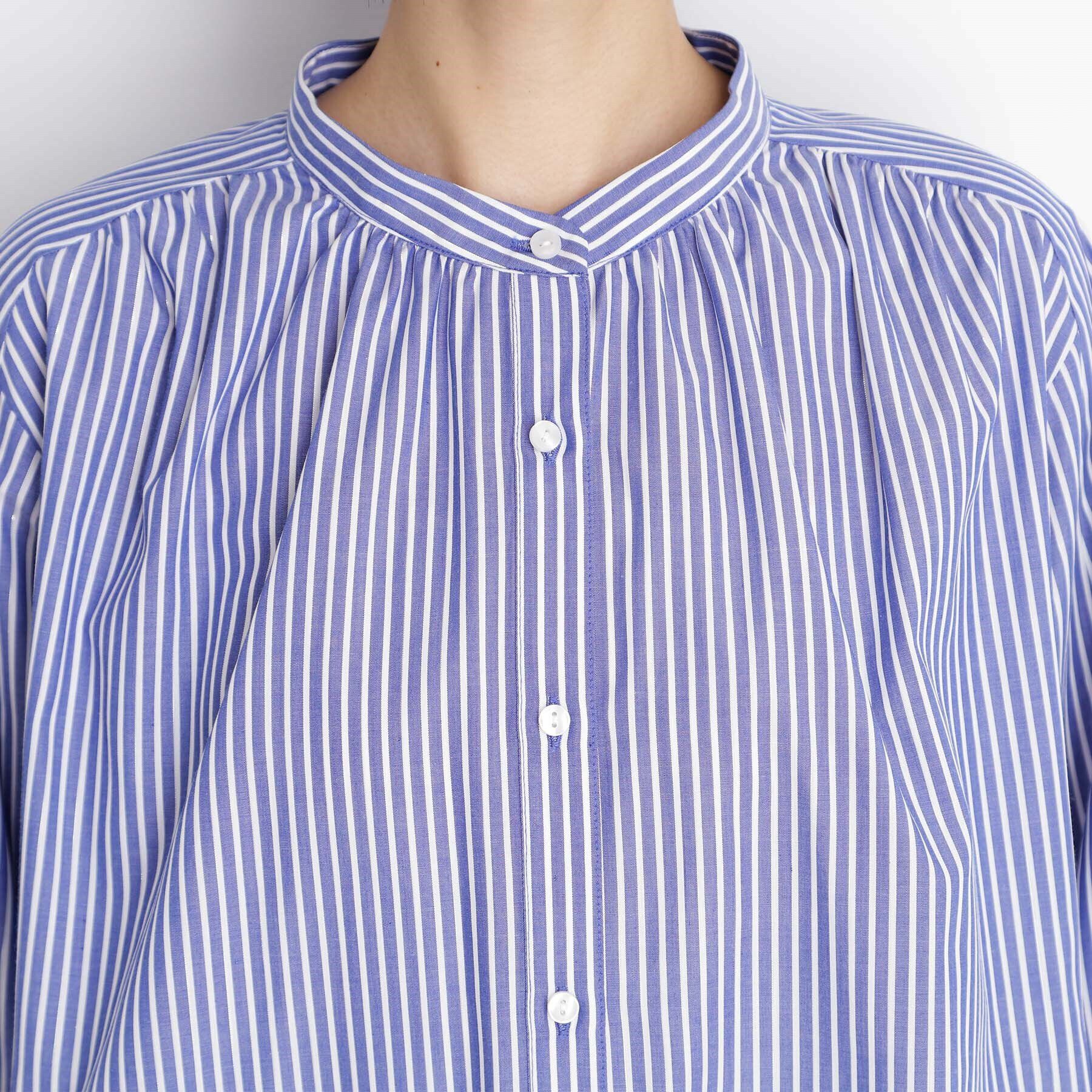 THE SHOP TK「ラメストライプラグランシャツ【洗える】」|シャツ・ブラウス|