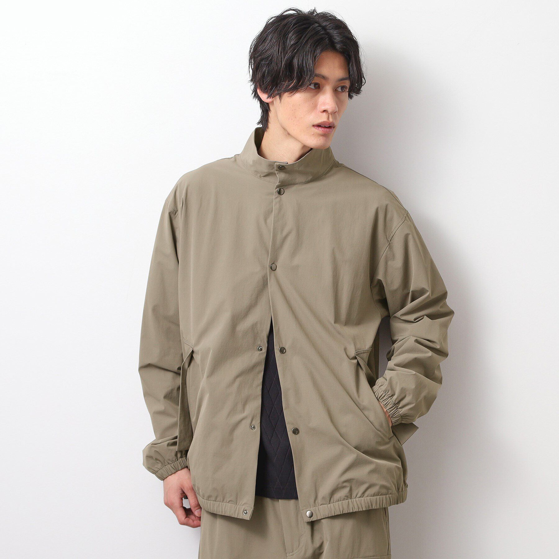 THE SHOP TK「MFMMスタンドカラーブルゾン」|ブルゾン・スタジャン|カーキ(027)