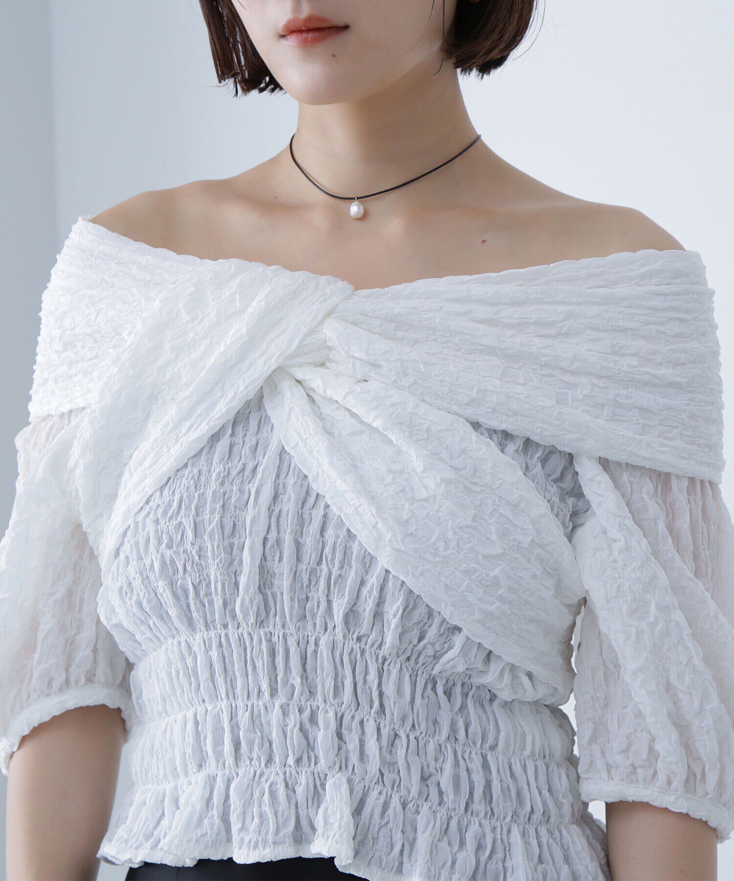  「クロスリボンブラウス」|シャツ・ブラウス|