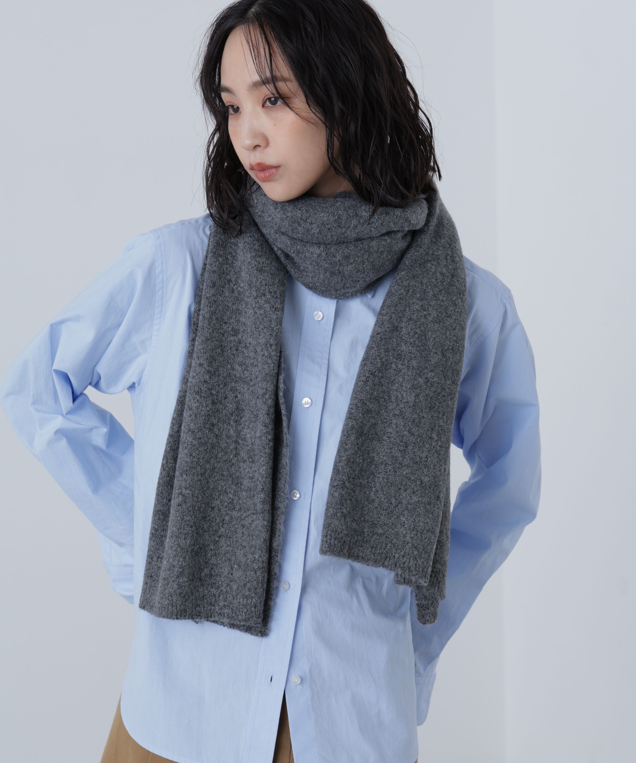  「ニットメランジストール」|ソックス|