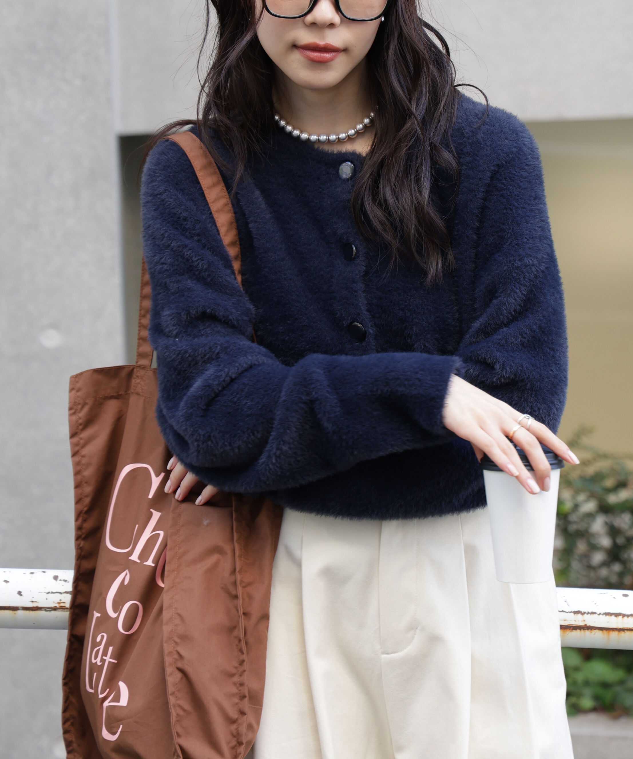  「前後2wayショートシャギー短丈ニット」|ニット・セーター|