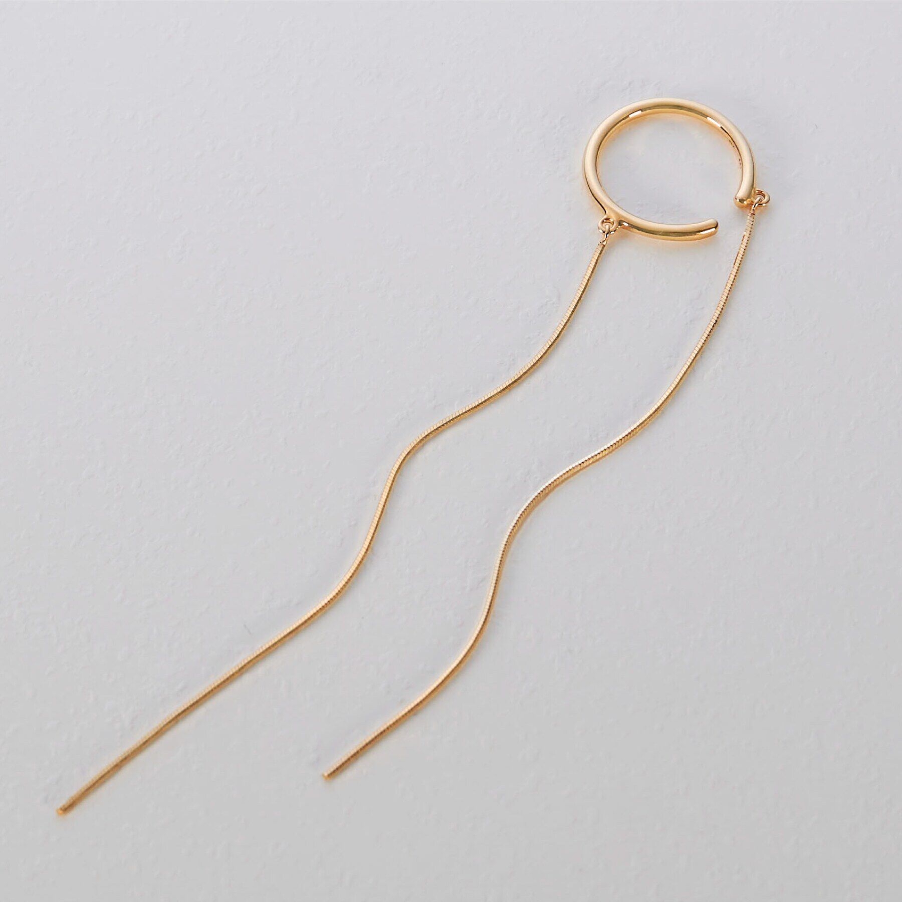 COCOSHNIK「K10コンパクトチェーン前後 イヤーカフ」|イヤーカフ|