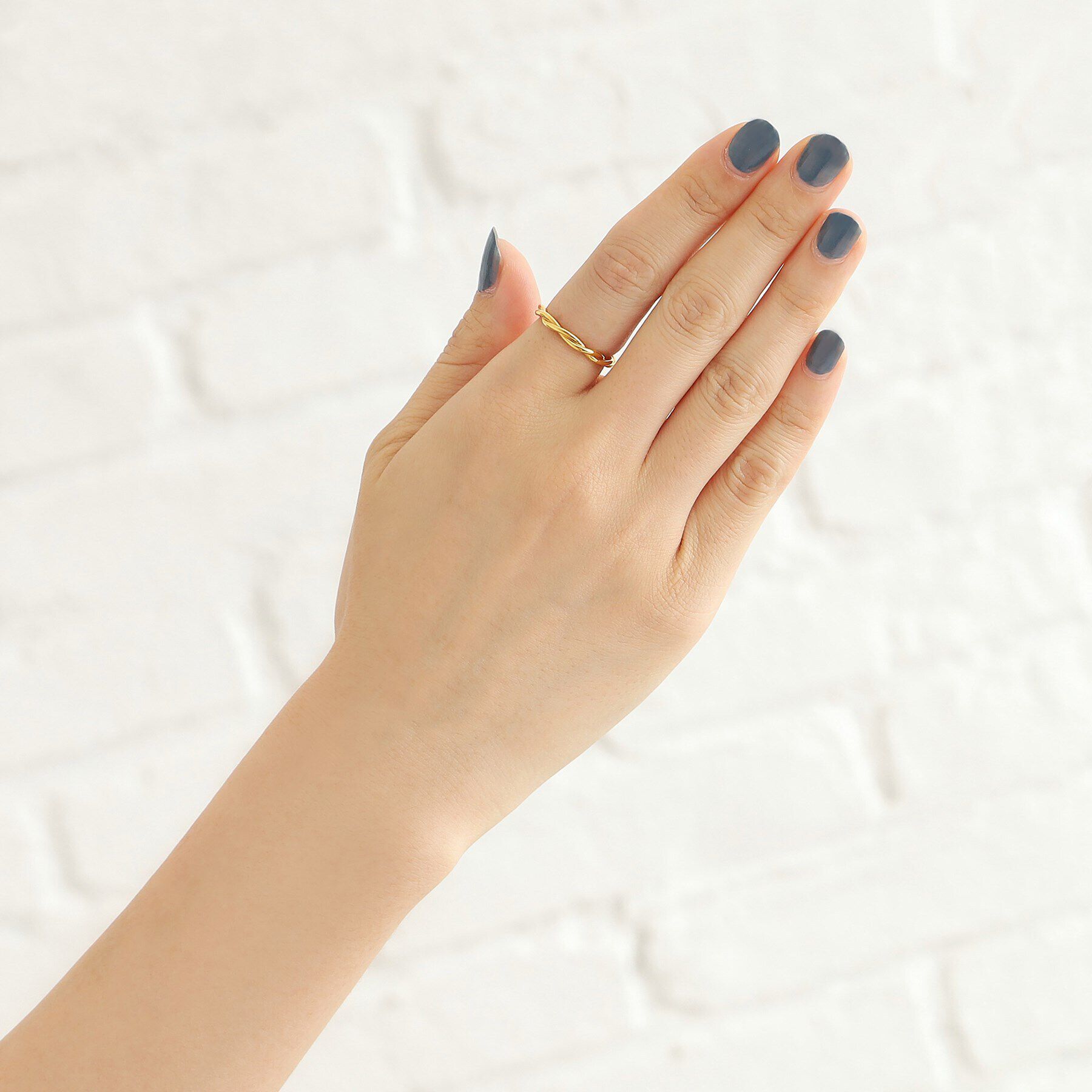 COCOSHNIK ONKITSCH「シルバー ラインリング ツイストストリング GP」|リング|