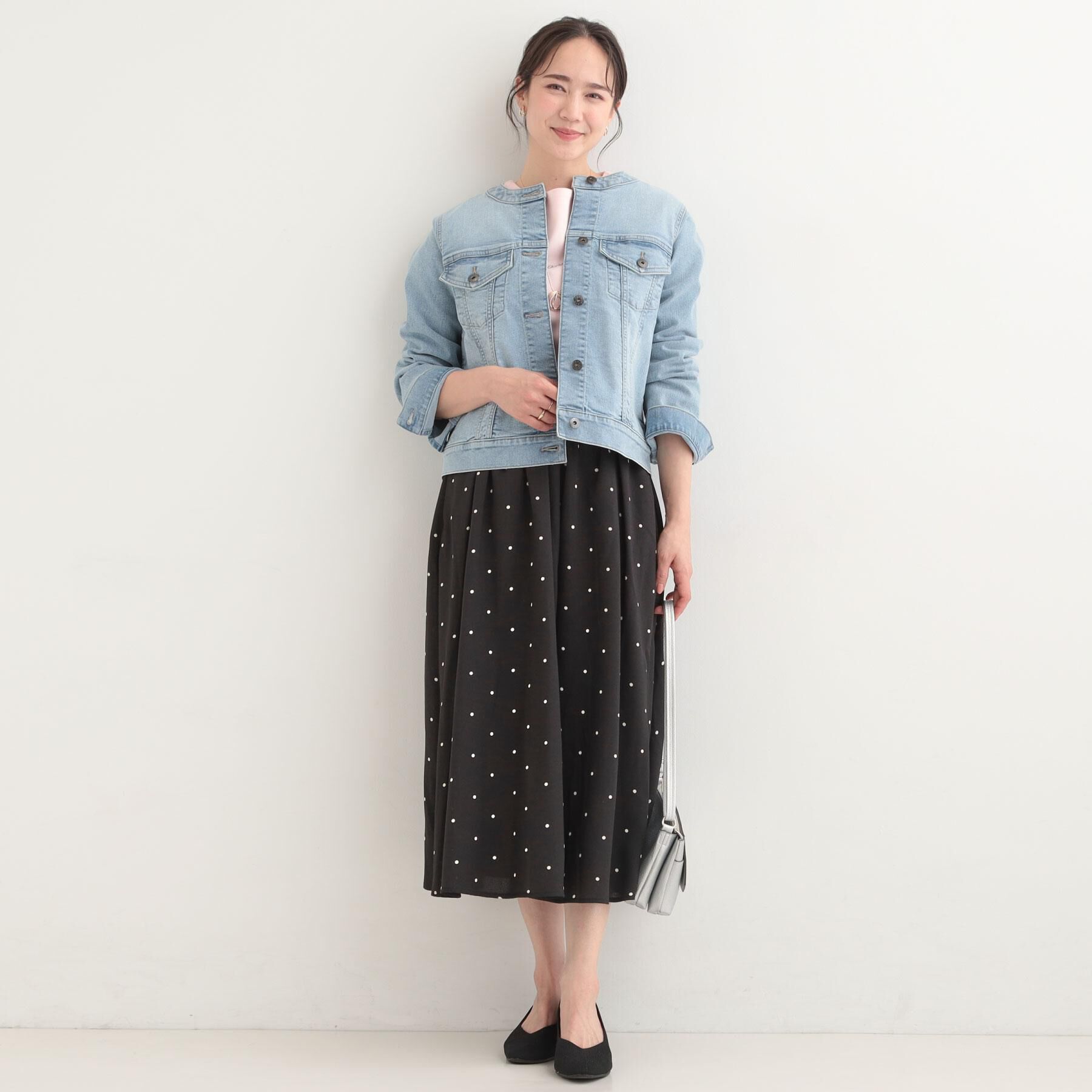 SHOO･LA･RUE「【着丈選べる】ふんわり揺れる アソート柄フレアスカート」|スカート|