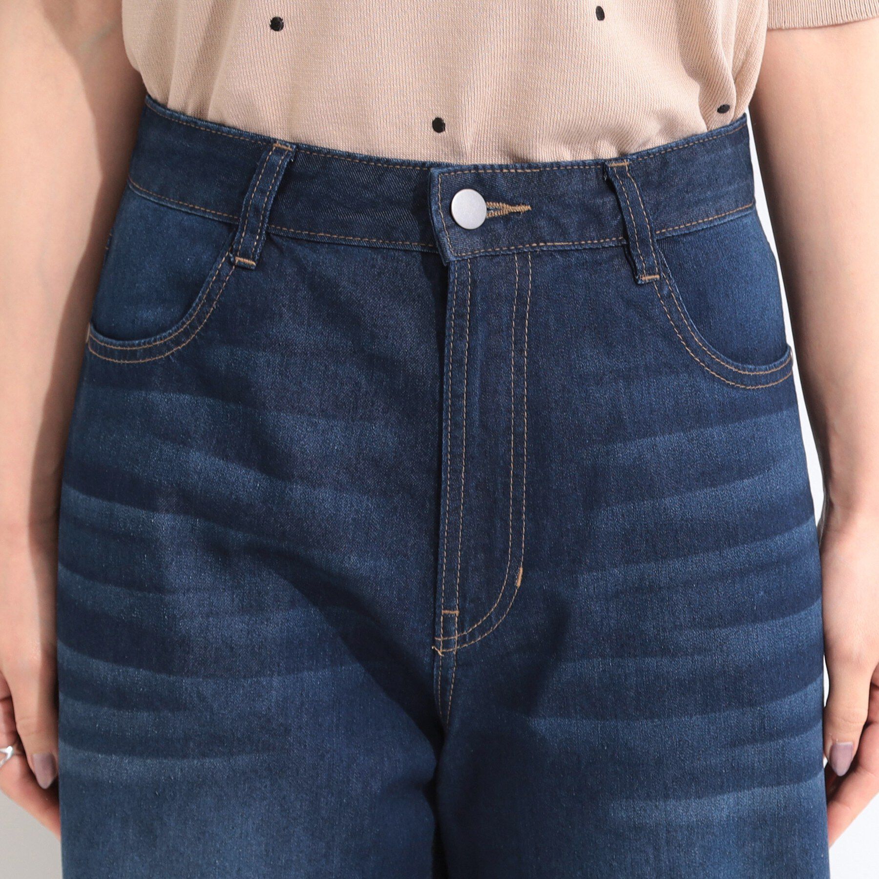 SHOO･LA･RUE「【ひんやり/S-LL】夏でも快適 ライトデニムワイドパンツ」|その他|