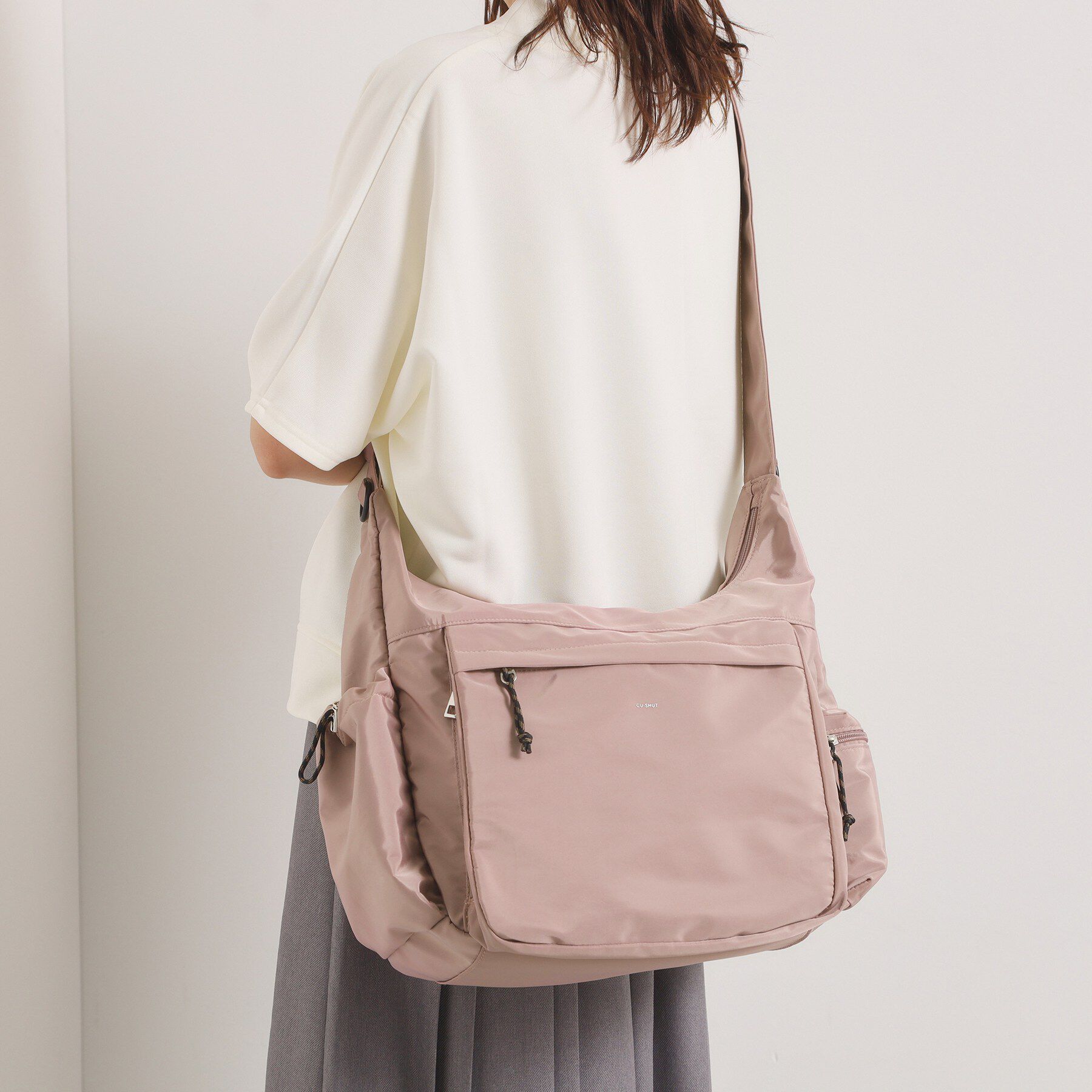 ITS&rsquo;DEMO「【収納アドバイザー監修】トリップ＆マザーショルダー」|ショルダー・メッセンジャー|ピンク(072)