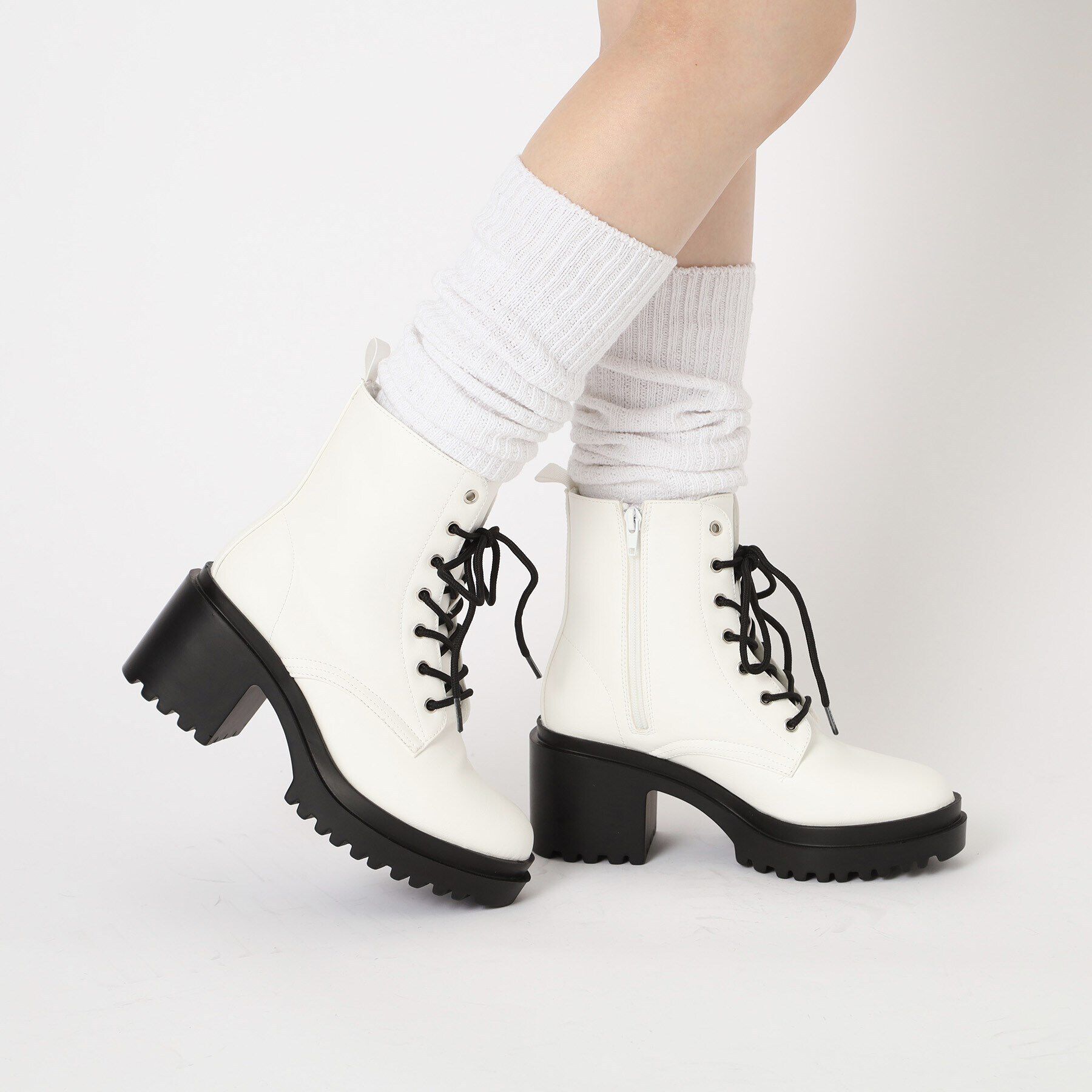 csT&P「厚底レースアップブーツ」|ショートブーツ|