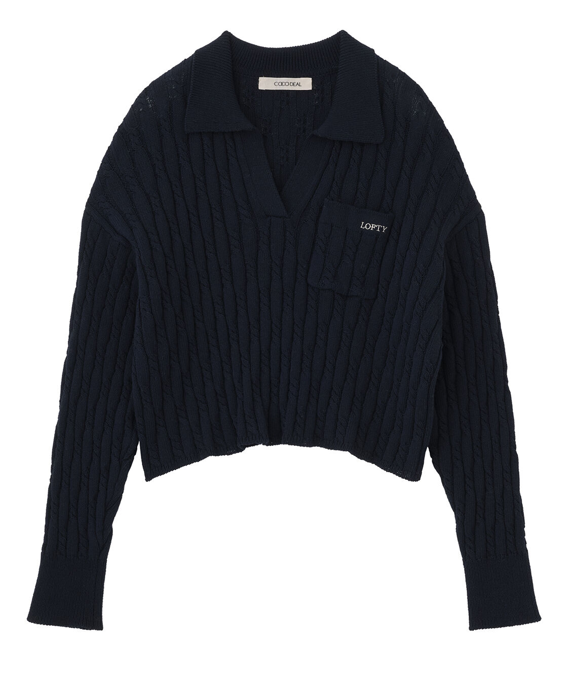 COCO DEAL「ケーブルスキッパーニット」|ニット・セーター|