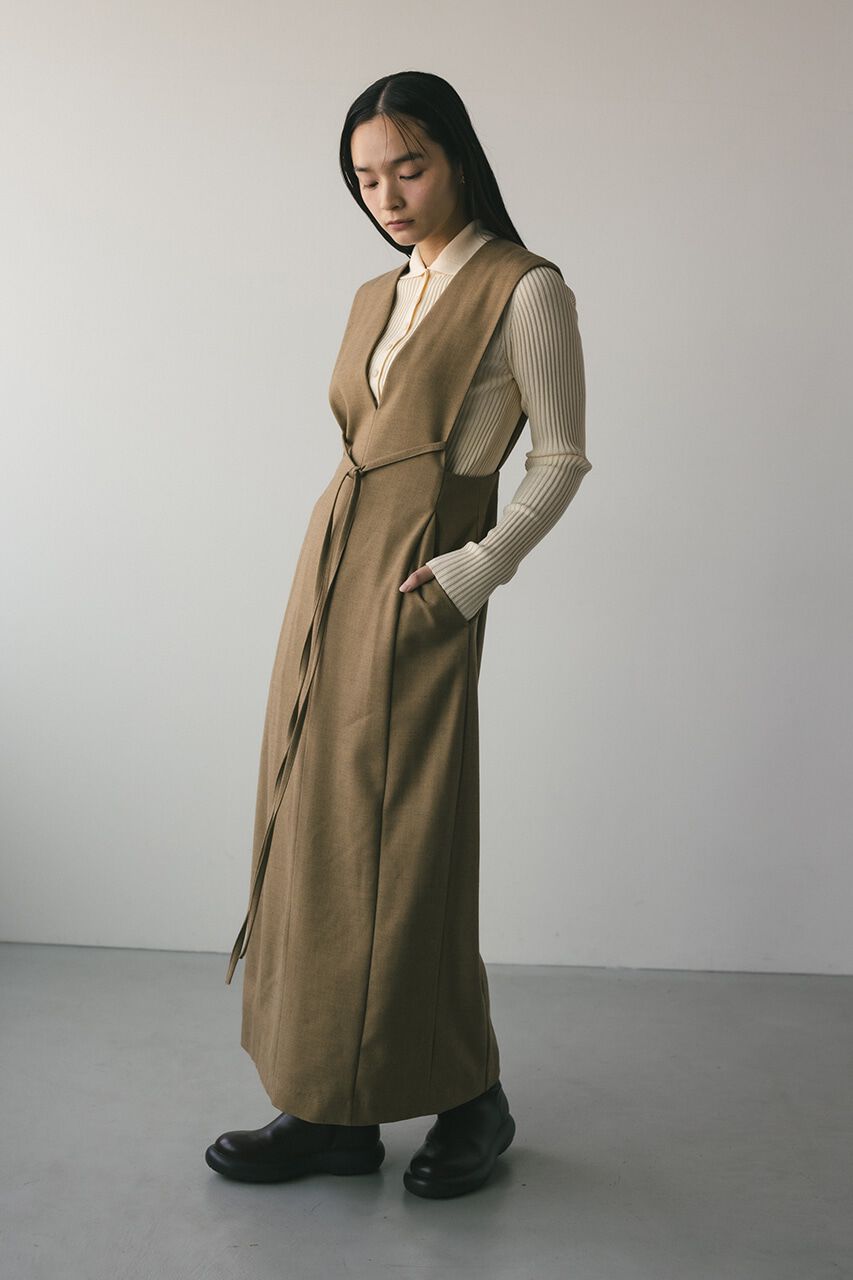 STYLEMIXER「バックリボンジャンパーワンピース」|ワンピース|