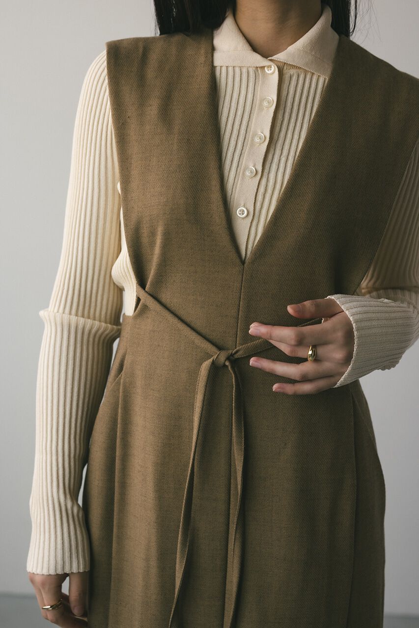 STYLEMIXER「バックリボンジャンパーワンピース」|ワンピース|