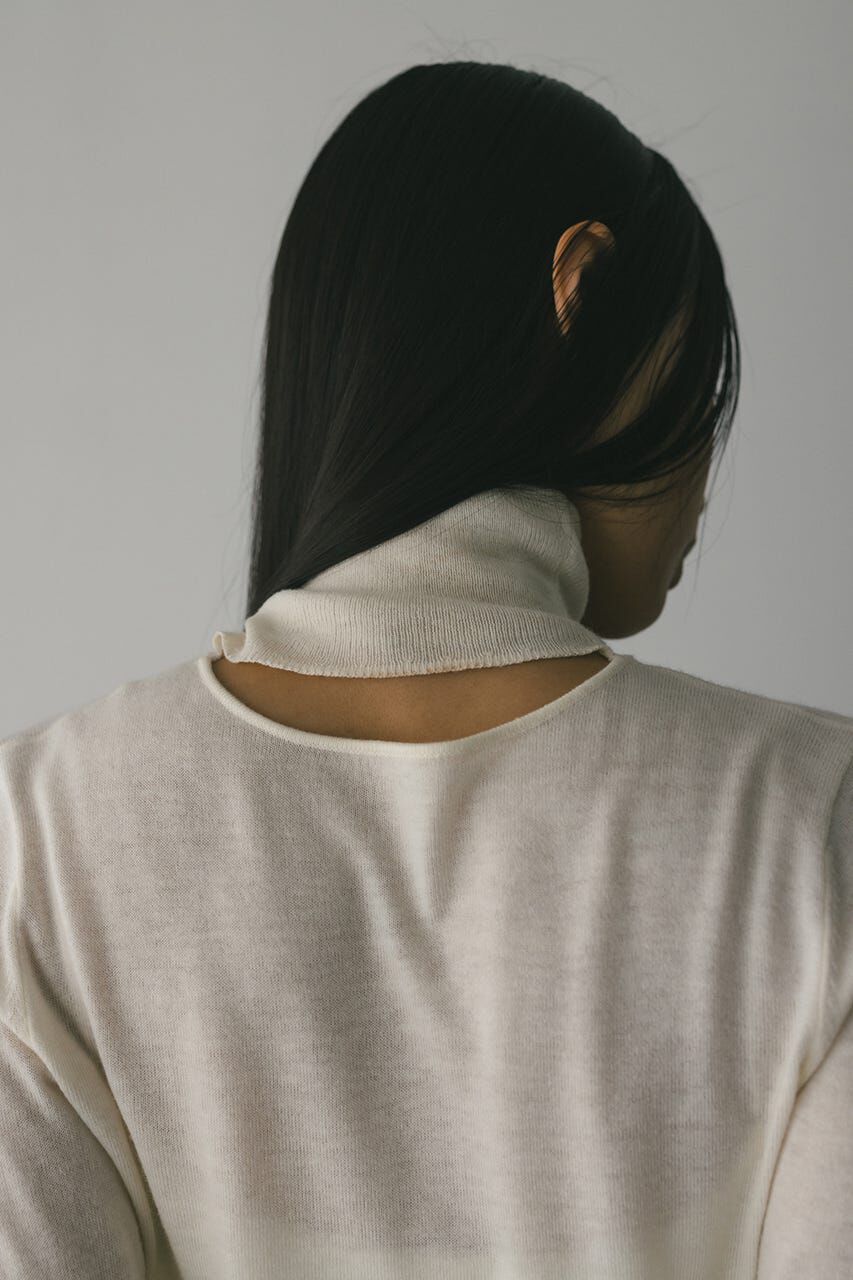 STYLEMIXER「2WAYウォッシャブルハイネックオープンニット」|ニット・セーター|