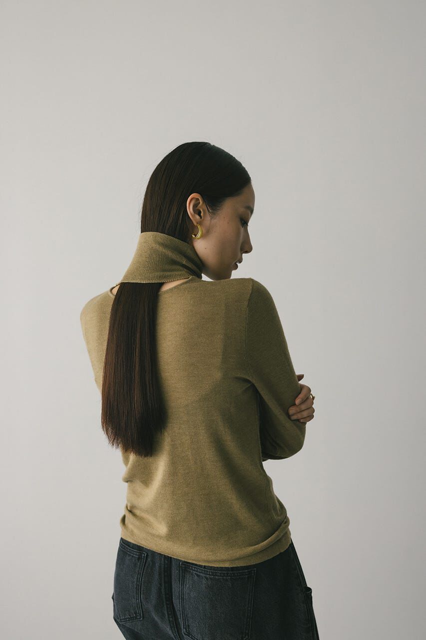 STYLEMIXER「2WAYウォッシャブルハイネックオープンニット」|ニット・セーター|L/KHA1