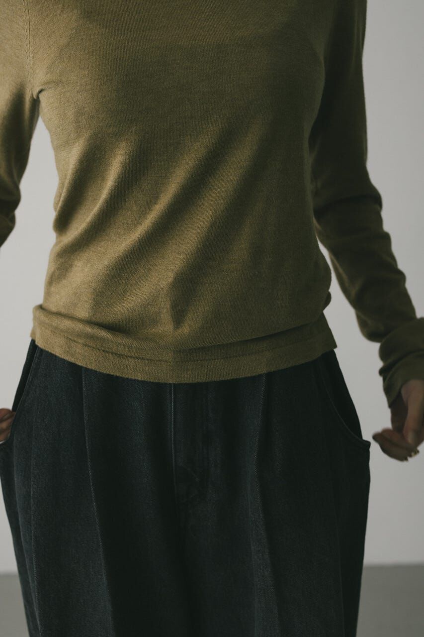 STYLEMIXER「2WAYウォッシャブルハイネックオープンニット」|ニット・セーター|