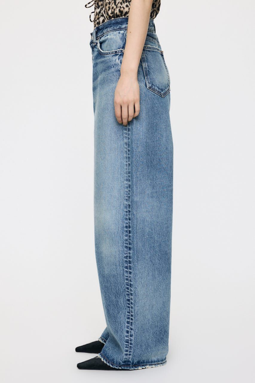MOUSSY「MIDRISE CURVED WIDE ストレート」|デニム|
