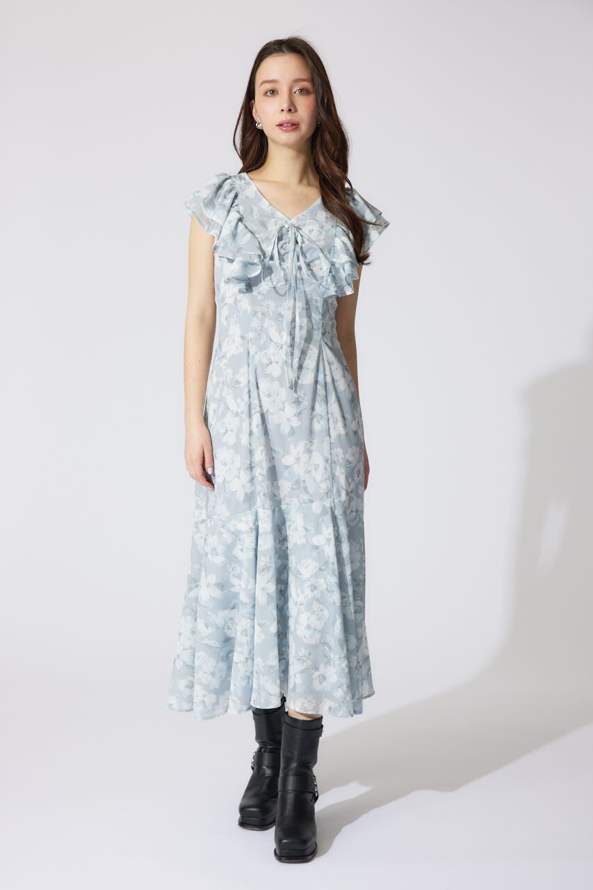 rienda「フリルフラワーロングワンピース」|ワンピース|