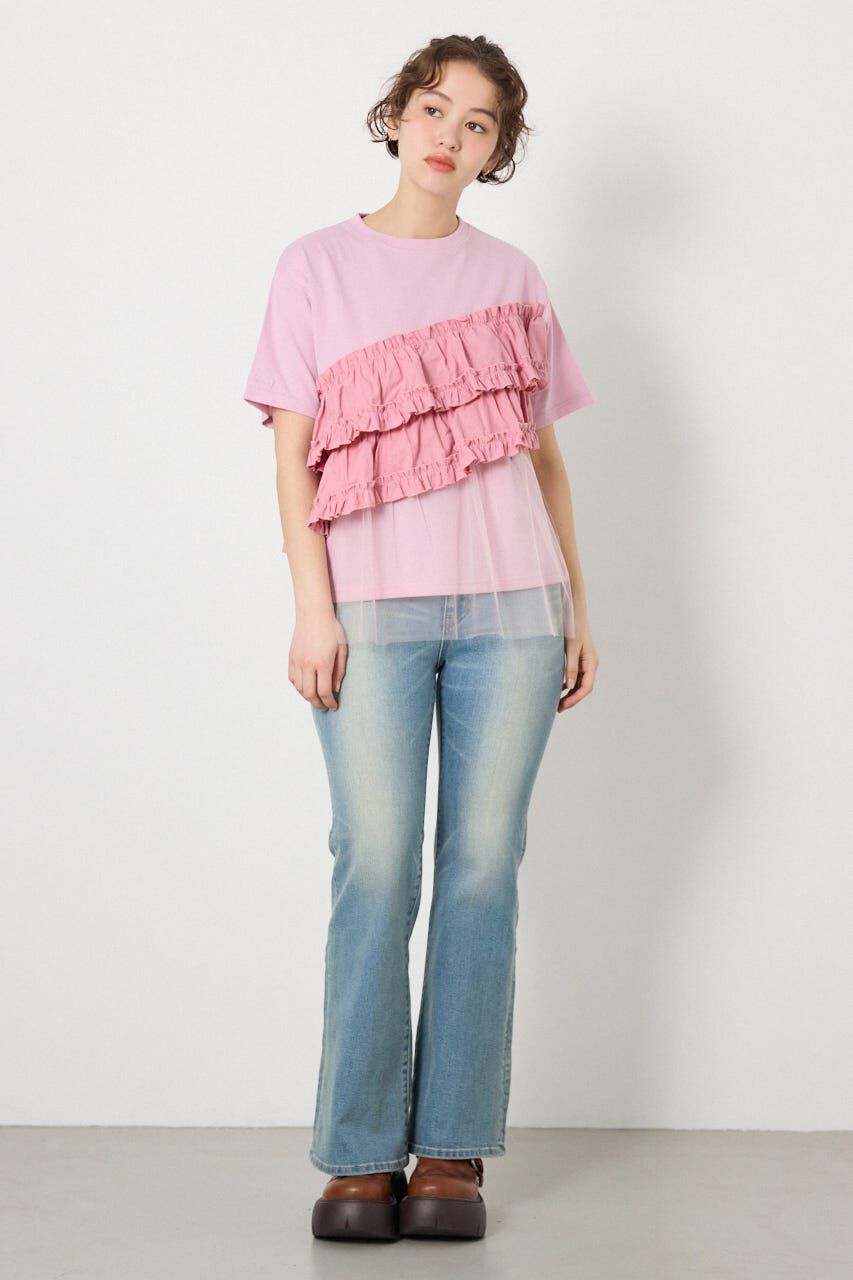 RODEO CROWNS「布帛チュールドッキングトップス」|Tシャツ・カットソー|