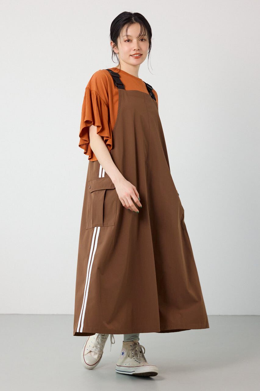 RODEO CROWNS「W/Rサイドラインジャンパースカート」|ワンピース|BRN