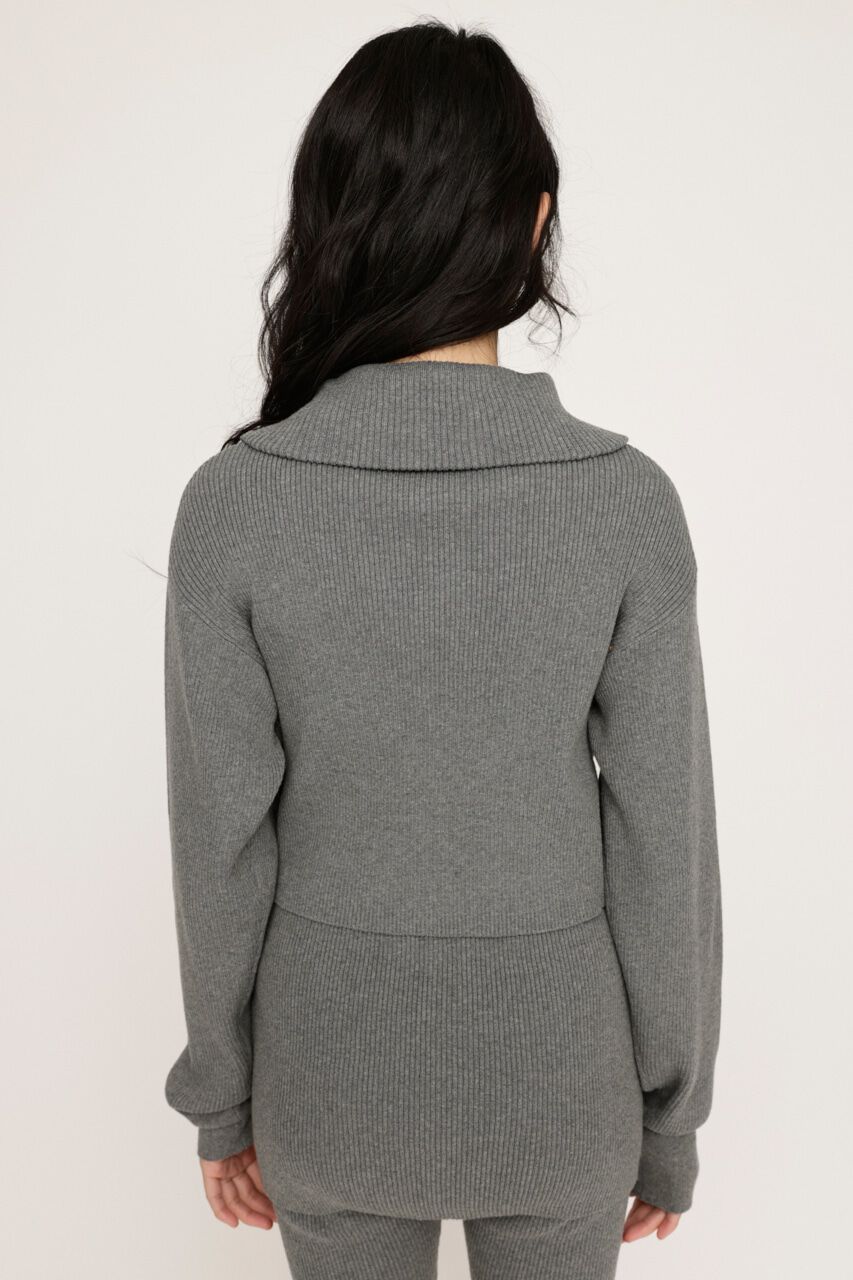 SLY「FRONT ZIP KNIT トップス」|ニット・セーター|