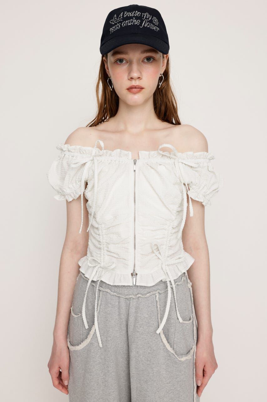 SLY「FRONTZIP 2WAY トップス」|シャツ・ブラウス|