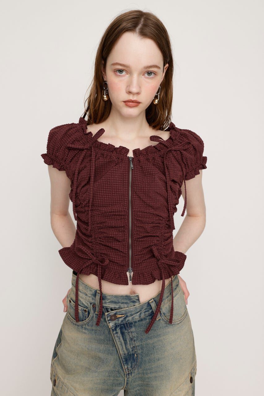 SLY「FRONTZIP 2WAY トップス」|シャツ・ブラウス|