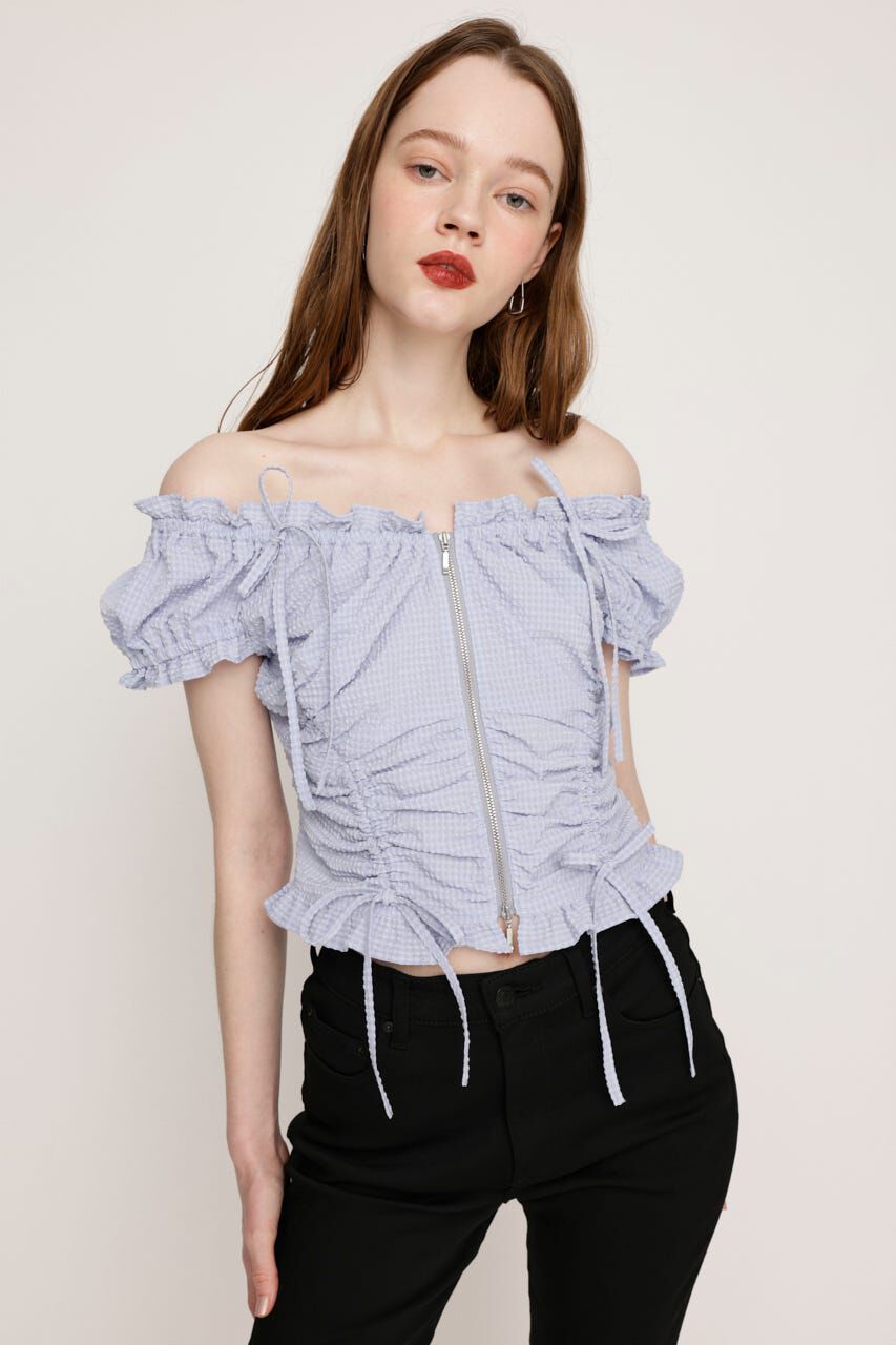 SLY「FRONTZIP 2WAY トップス」|シャツ・ブラウス|