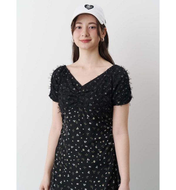 CALNAMUR「TULLE LAYERED FLOWER OP/チュールレイヤードフラワーワンピース」|ワンピース|