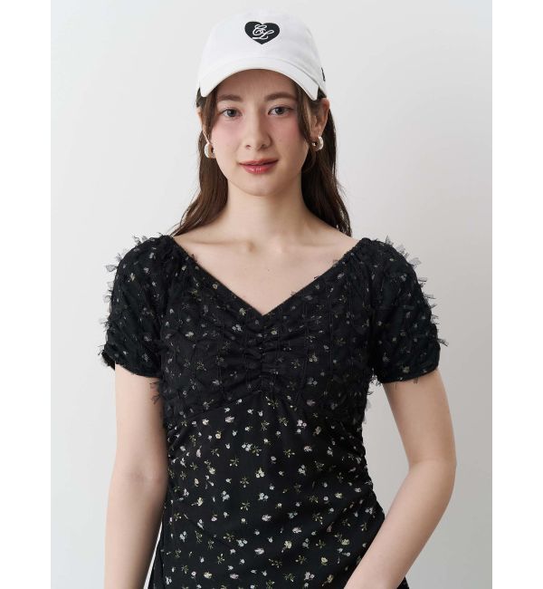 CALNAMUR「TULLE LAYERED FLOWER OP/チュールレイヤードフラワーワンピース」|ワンピース|