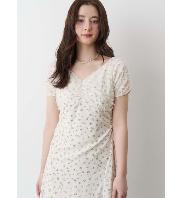 CALNAMUR「TULLE LAYERED FLOWER OP/チュールレイヤードフラワーワンピース」|ワンピース|