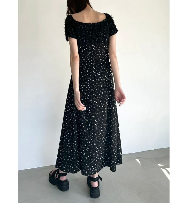 CALNAMUR「TULLE LAYERED FLOWER OP/チュールレイヤードフラワーワンピース」|ワンピース|