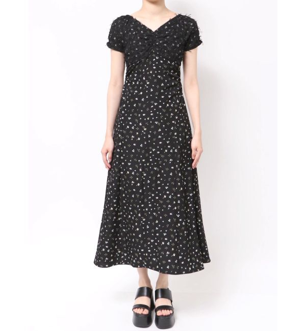 CALNAMUR「TULLE LAYERED FLOWER OP/チュールレイヤードフラワーワンピース」|ワンピース|