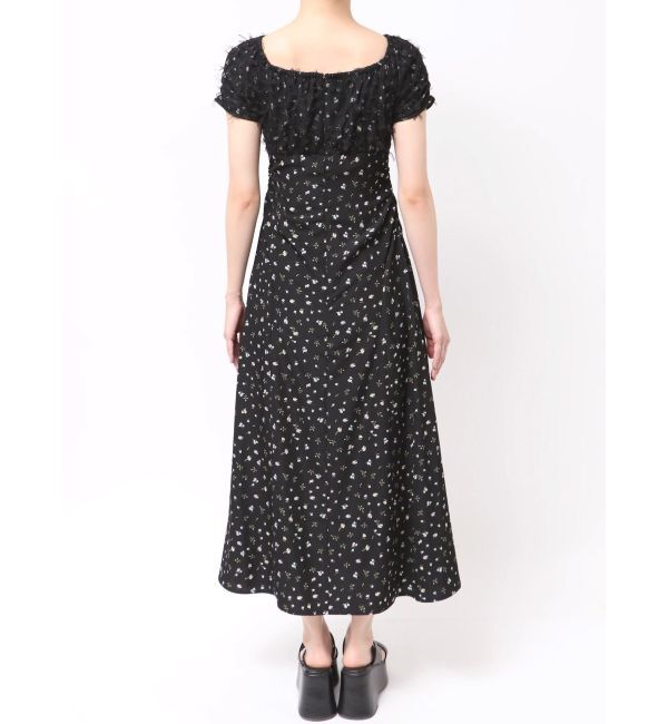 CALNAMUR「TULLE LAYERED FLOWER OP/チュールレイヤードフラワーワンピース」|ワンピース|