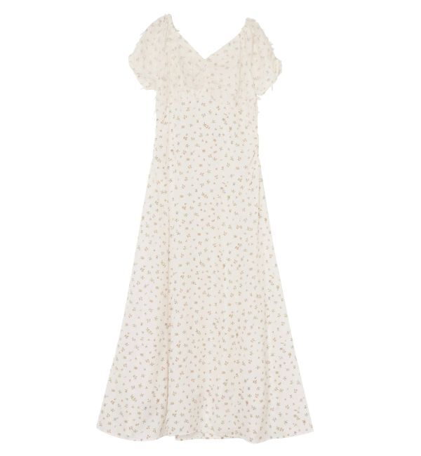 CALNAMUR「TULLE LAYERED FLOWER OP/チュールレイヤードフラワーワンピース」|ワンピース|