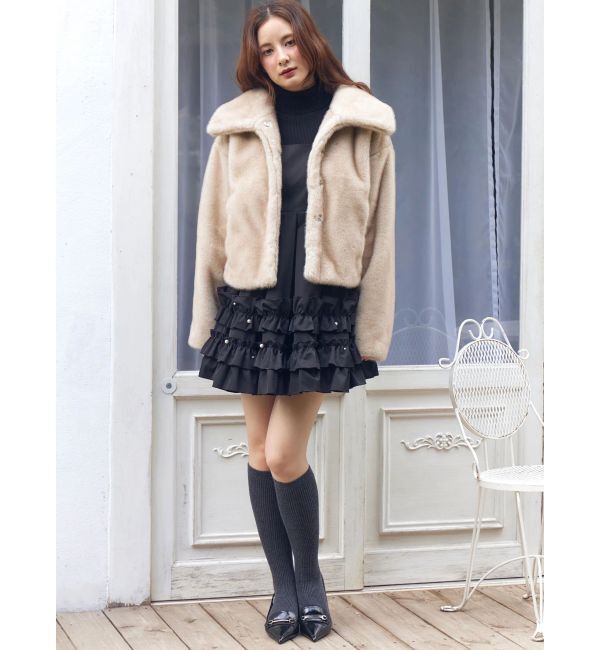 CALNAMUR「フェイクファーブルゾン」|ブルゾン・スタジャン|