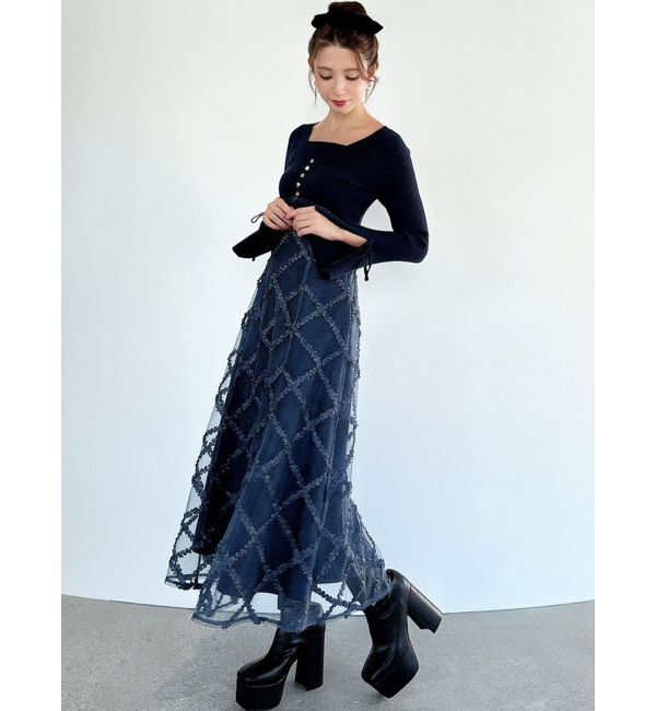 RESEXXY「ドッキングニットフレアワンピース」|ワンピース|