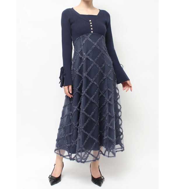 RESEXXY「ドッキングニットフレアワンピース」|ワンピース|