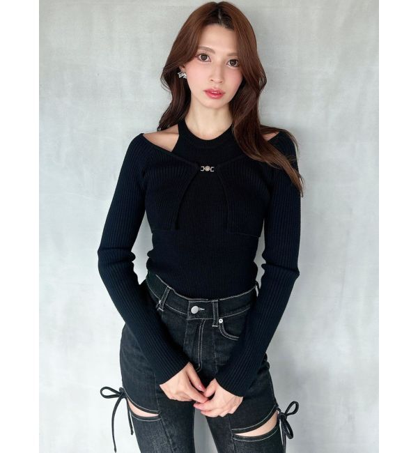 RESEXXY「ストーンポイントフラワーピアス」|ピアス|