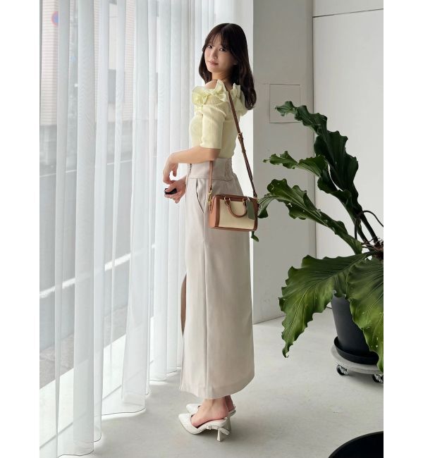 MERCURYDUO「アシメZIPナロースカート」|スカート|