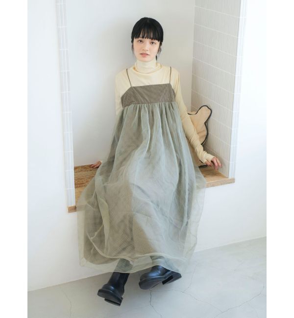 Ungrid「チュールレイヤードキャミワンピース」|ワンピース|