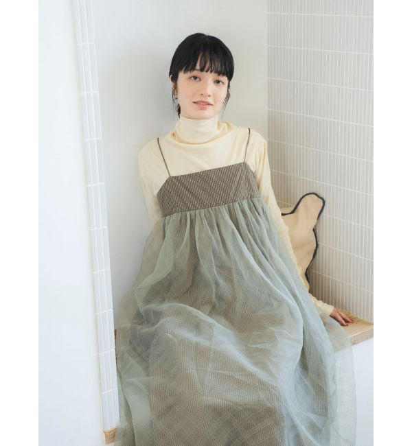 Ungrid「チュールレイヤードキャミワンピース」|ワンピース|