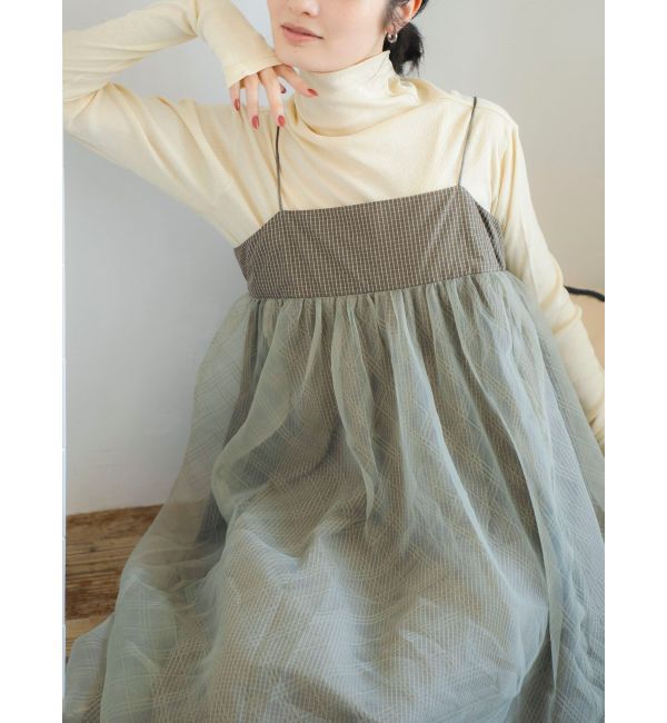 Ungrid「チュールレイヤードキャミワンピース」|ワンピース|